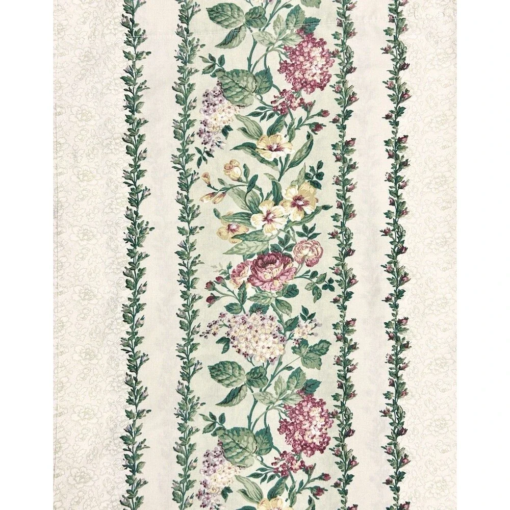 Vintage King Pillowcase Set Dan River Floral Percale Pinks Roses Vines READ